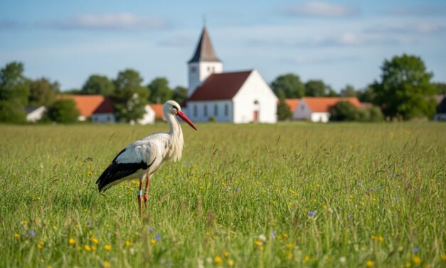 Forårsbebuder melder sin ankomst: Storken er landet i Nordjylland