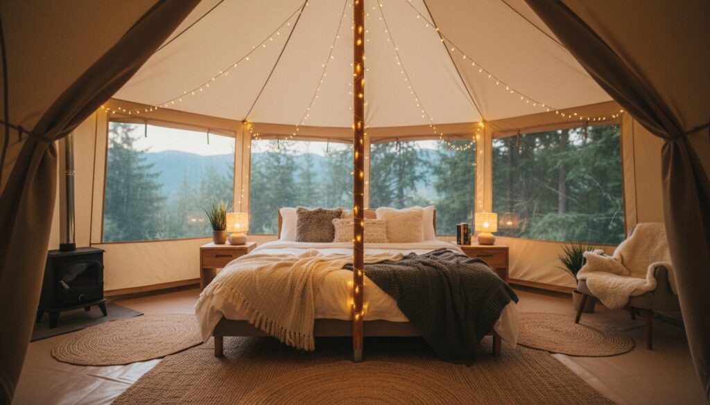 indretning af dit baghave glamping telt