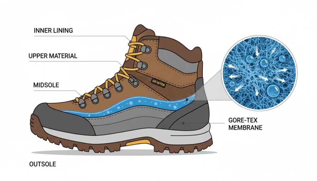 gore tex vandrestøvle